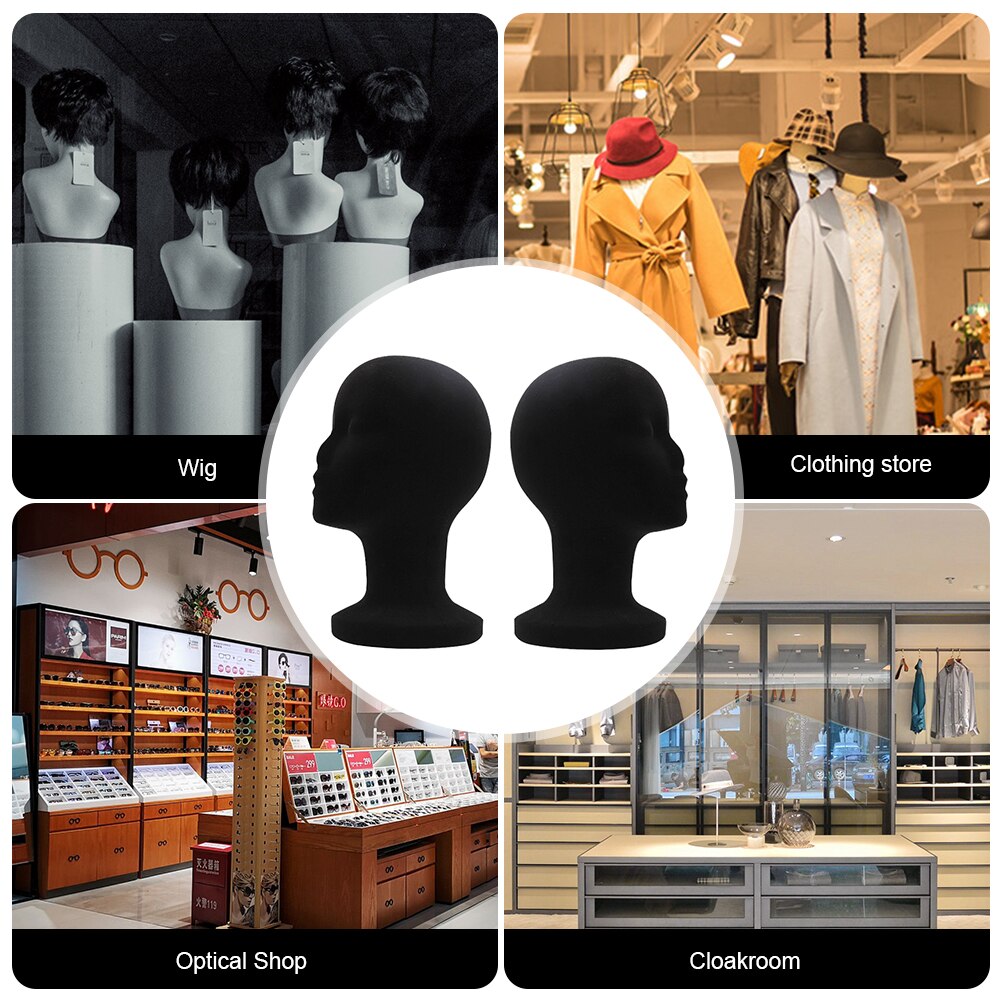 Fashionable Female Foam Head Model Headwear Display Mount Styling Salon Mannequin Cloakroom Optical Shop Mannequin Head