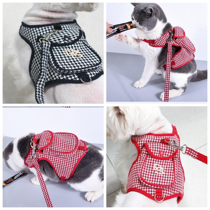 Haustier Kragen gehen Welpen Leine Katze und Hund nutzbar machen Hahnentritt aufbringen Kleine Hund Rucksack nutzbar machen Gürtel Tasche Seil einstellen Ich bin Freien