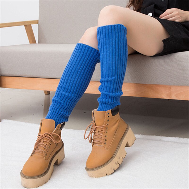 Calentadores de piernas para mujer elegantes de invierno abrigados a la para mujer estilo coreano tejido para mantener la rodilla estudiantes ocio mujer Chic