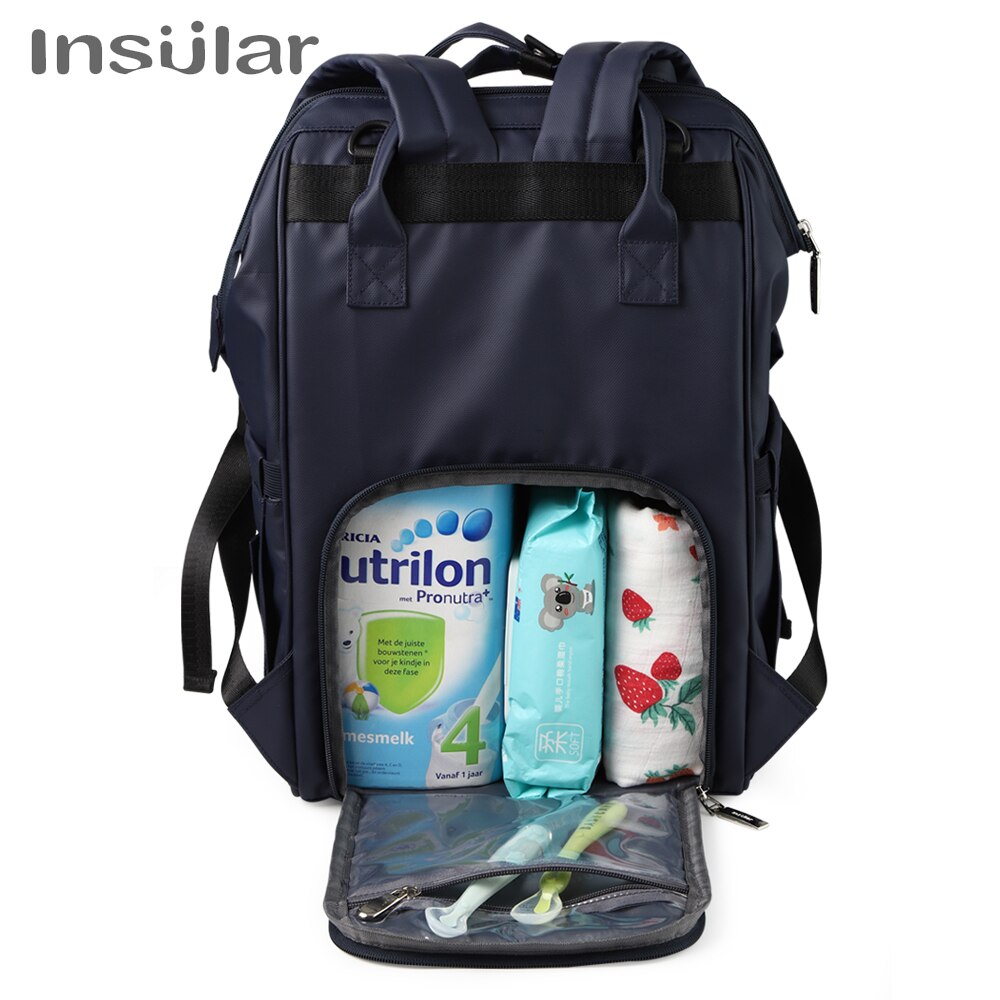 Insular Cartoon Luiertas Rugzak Usb Verwarming Waterdichte Mama Moederschap Verpleging Tas Grote Capaciteit Reizen Wandelwagen Zak