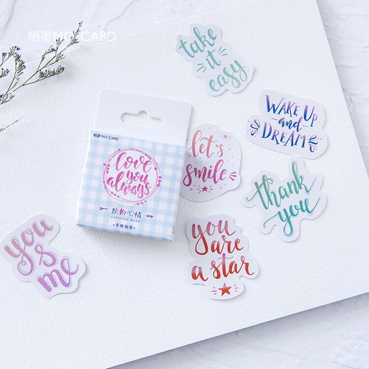 40 teile/paket Schönheit Totem Tagebuch Aufkleber Pack Geschrieben Es Cutie Planer Scrapbooking Lesezeichen Büro Liefert