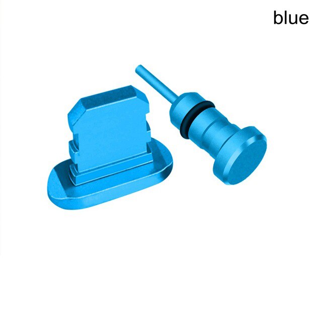 Conector de puerto de carga 3 en 1 para iPhone 5S, 6, 6S, 7, 8 X, accesorios para teléfono: Blue