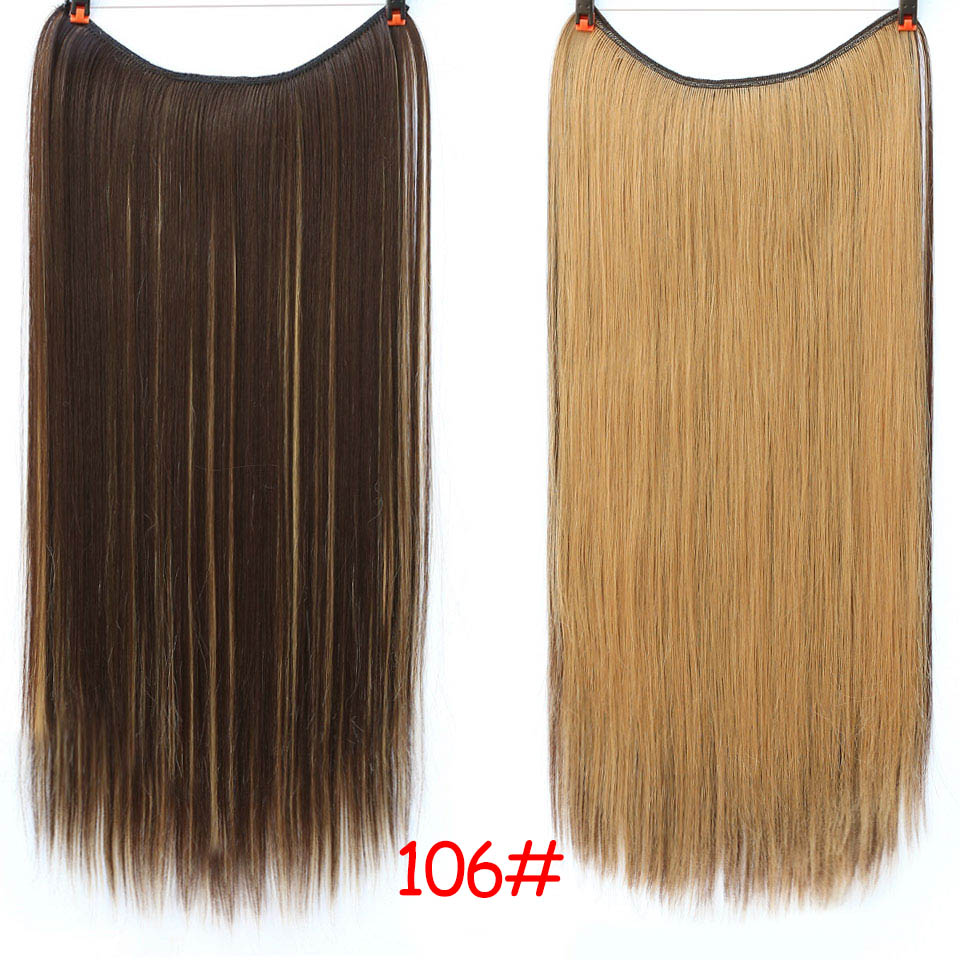 Extensiones de pelo Natural liso WERD, extensiones de pelo Artificial de fibra química de alta temperatura, pelo grande ondulado