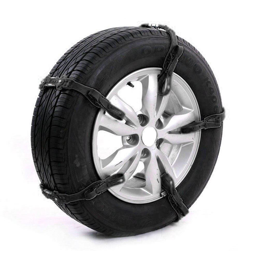 Vehemo ceinture pour pneus de neige | Noir, TPU + acier, clou, bande de pneu de neige, Installation facile, Durable, roue de sécurité, chaînes antidérapantes