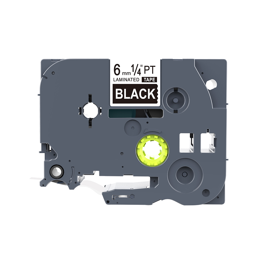 1PCS 6mm Black on Clear TZe-111 TZ2-111 Label Tape Compatible for Brother P-Touch PT200/1000 D210 H110 E110 Label Printers PUTY: White-Black