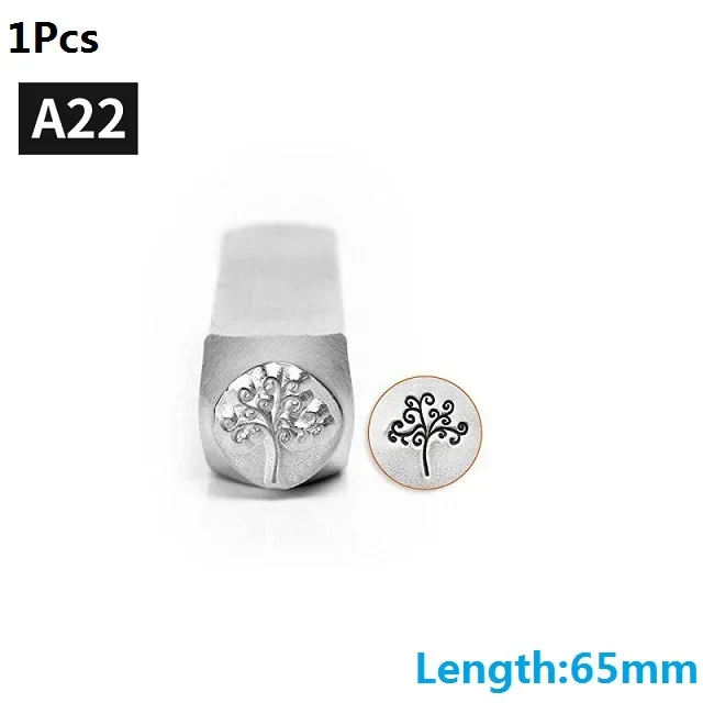 Metalen stempels voor het maken van sieraden, ponsstempels, leer hout, leer, doe-het-zelf, beginners en professionals, 6 mm, 1/4": Rood