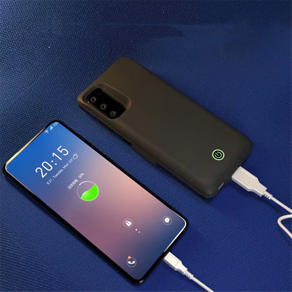 Zkfys powerbank deksel til samsung galakse  s20 ultra 5g batteriladeretuier 7000 mah powerbank ladeveske til samsung  s20 Plus