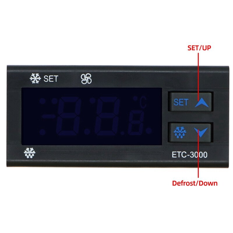 Minicontrolador de temperatura para refrigerador, regulador de termostato, termorregulador NTC, Sensor Dual, 220V, 40% de descuento, ETC-3000 en