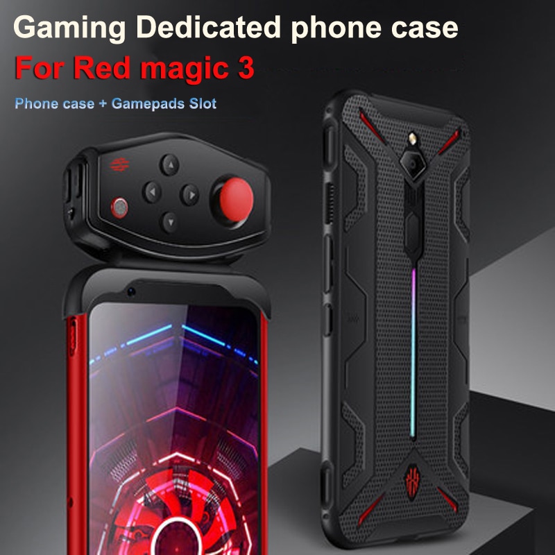 Schokbestendige beschermende tpu-hoesjes voor zte nubia red magic 3 , warmteafvoerhoesje, ondersteuning voor gamepad red magic 3- hoesje