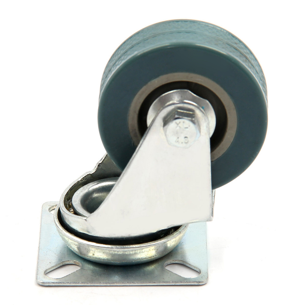 4 x Heavy Duty 50x17mm Rubber Zwenkwielen Trolley Meubels Caster Rem