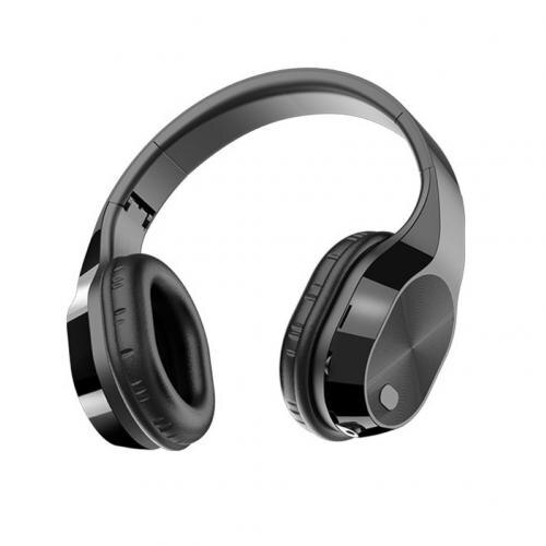 Folding Wireless TF Card Bluetooth 5.0 Stereo Music Headphone Sports Headset: black