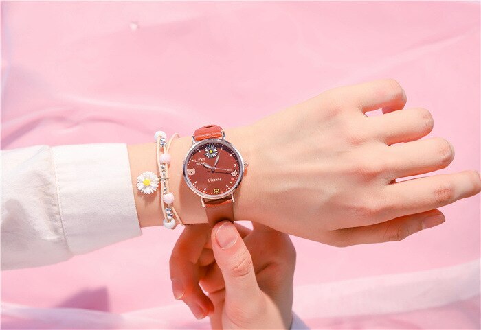 Mooie kinderhorloges eenvoudige jongens- en meisjeshorloges geluksbeer schoolklok 3 atm waterdicht: Koffie