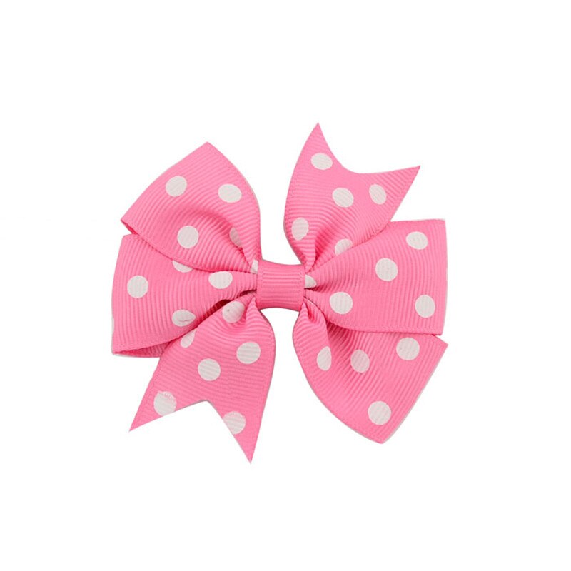 Polka Dot Grosgrain Lint Bows met Alligator Clip Kinderen Meisjes DIY Strikje Haarspelden Baby Haarspelden Hoofddeksels Haar Accessorises: 13 Peach