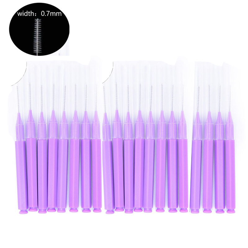 20Pcs Mini Eyebrow Brush Brow Perm Brush Disposable Brow Lifting Brushes Bendable Micro Eyelash Brush Applicators Makeup Tools: Blue