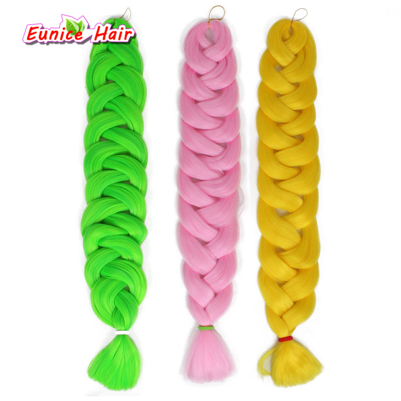Crochet Braiding Hair one piece 82 inch Synthetic Braiding Hair 165g/piece pure color Jumbo Braid Hair Extensions