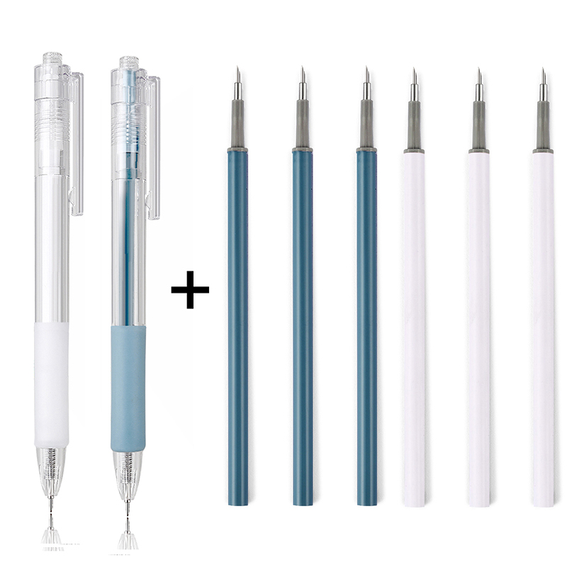 Veitsi kynän täyttösetti taide apuohjelma paperi leikkaus veitsi scrapbooking tarra tarkkuusleikkaustyökalu tee-se-itse askartelutarvikkeet leikkuri: Harmaa