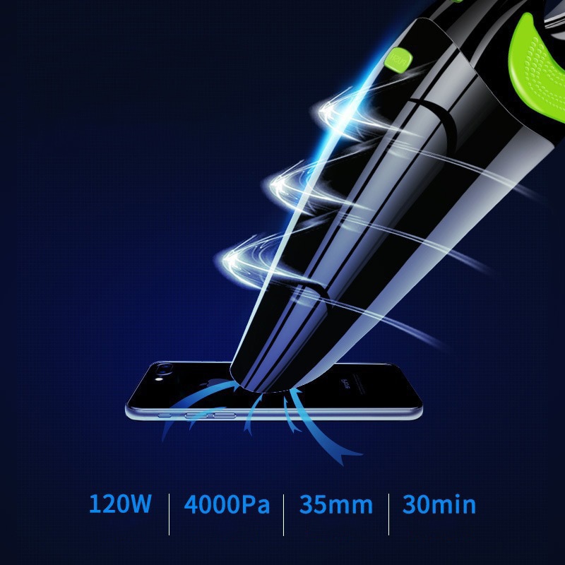 Powerful Wireless USB Charging Car Vacuum Cleaner 120w Portable Handheld Vacuum Cleaner Wet/dry For Home Car Vacuum Cleaner