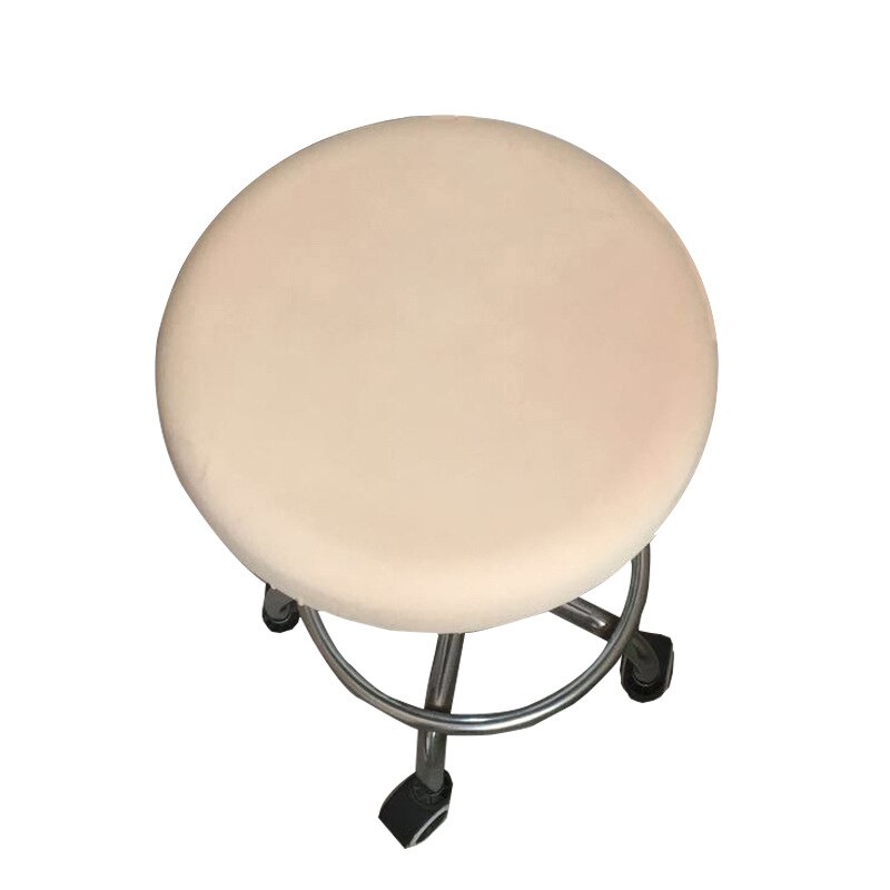 Rund stolebetræk barstol betræk elastisk sædeovertræk hjem stol slipcover rund stol barstol skammel blomstret: Lysegul