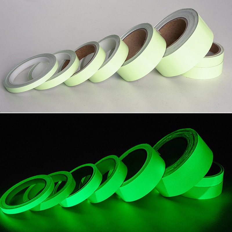 Taśma samoprzylepna samoprzylepna naklejka wymienna lśniąca taśma fluorescencyjna świecąca ciemna uderzająca taśma ostrzegawcza