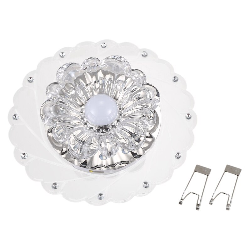 Energiebesparende heldere plafondlamp kroonluchter plafondlamp led kristallicht moderne kroonluchterlamp plafondlamp lamp wit +
