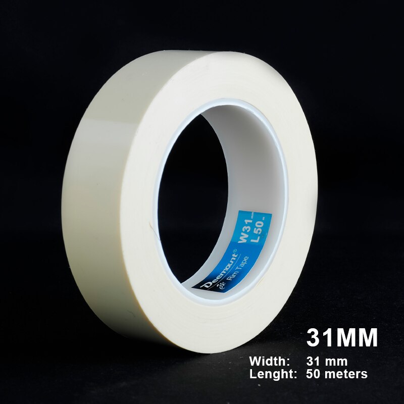 Deemount Tensilized Strapping Tape for MTB Bicycle Tubeless Rim 50m Long 16/18/21/23/25/27/29/31/33/35mm Width For Options: W31mm 50M