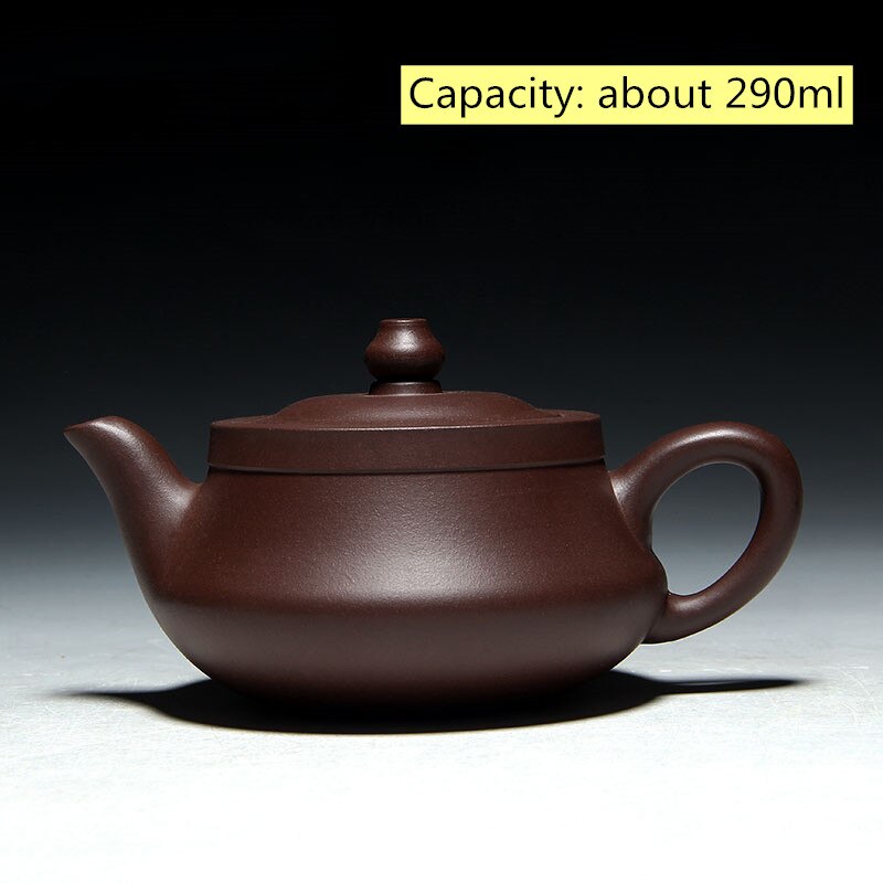 Retro tea set purple clay xi shi teapot Teaware decoration pot Authentic full handmade Chinese yixing purple sand teapot: H