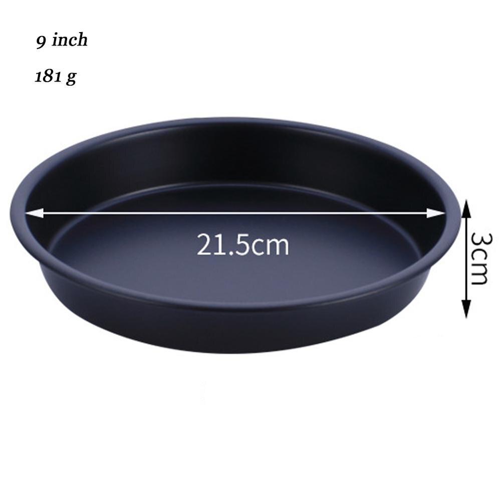5/6/7/8/9/10 inch Pizza Pan Non-stick Round Shallow pie cake bread Baked Carbon Steel Baking dish Pan tray Pizza Tools: 9 inch