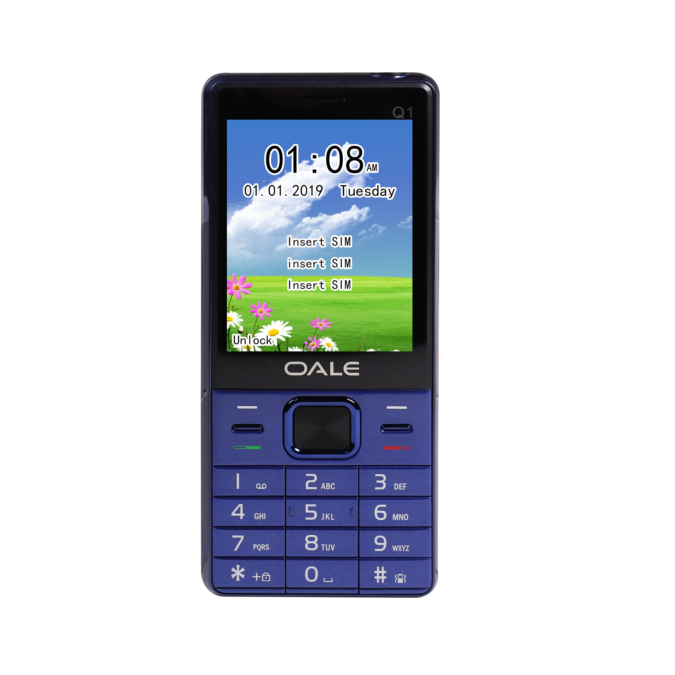 2.8 " skjerm tre sim telefon russisk tastatur nøkkel gsm telefoner mobiltelefon billig telefon kina mobiltelefoner original h-mobile  q1