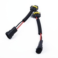 PVC Harness Nylon Wiring Plugs Pre-wired 2pcs H11 H8 H9 Lights Lamp Extension Connector Wire Sockets