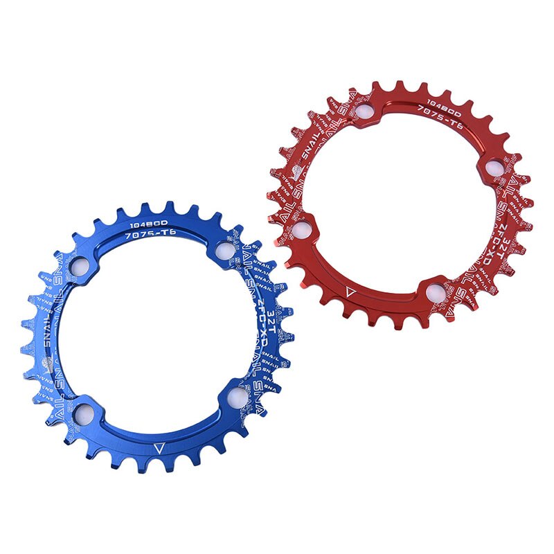 1Pc 32T Chain Ring 104 BCD Round Narrow Wide Tooth Plate 104 BCD Chainwheel 32T Tooth MTB Mountain Bike Chainwheel