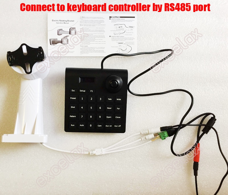 Motorizzato Auto Pan Tilt CCTV Staffa Della Macchina Fotografica RS485 Preset Scanner P/T Orizzontale Verticale di Rotazione Esterna Impermeabile di Sostegno