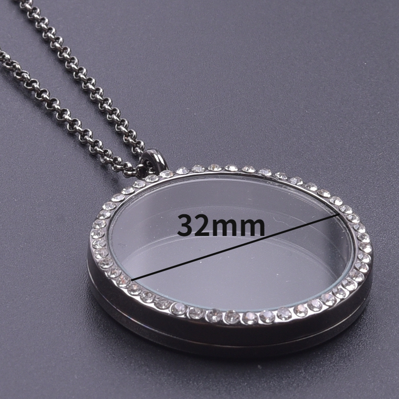 1Pc 25-40mm Clear Ronde Living Foto Medaillon Hanger Kettingen Diy Glas Gedenkteken As Glazen Urn medaillon Vrouwen Collares Sieraden