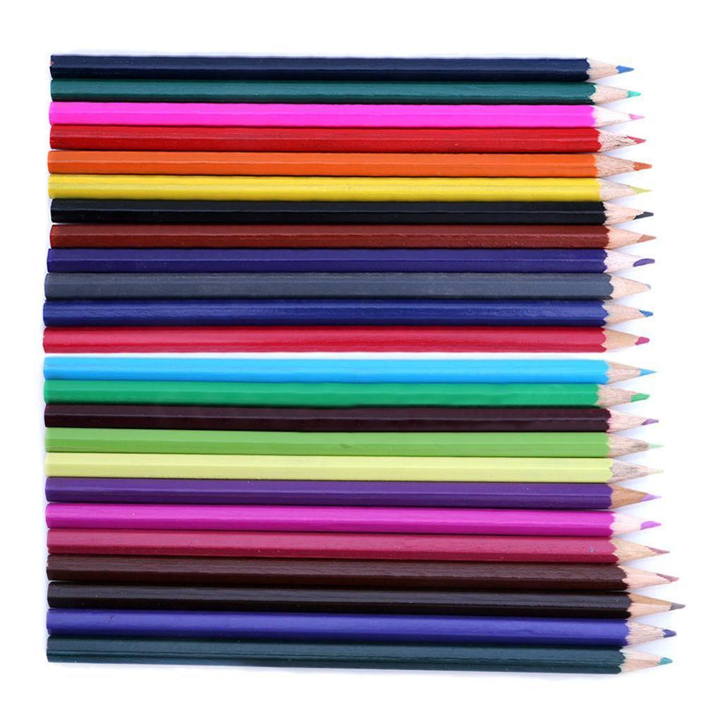 Gekleurde Potloden 12/24 Kleuren Art Tekening Kleur Schilderen Potlood Set Niet Giftig Handgeschilderde Tekening Potloden: 24Pcs