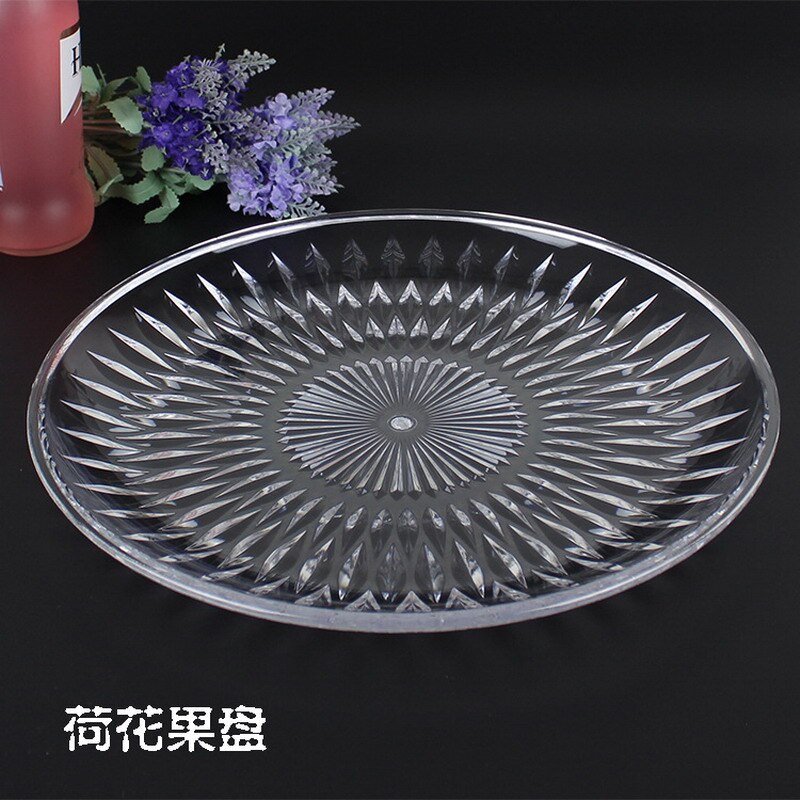 Acrylic fruit snack tray dry fruit bar plastic tray snack tray: Black