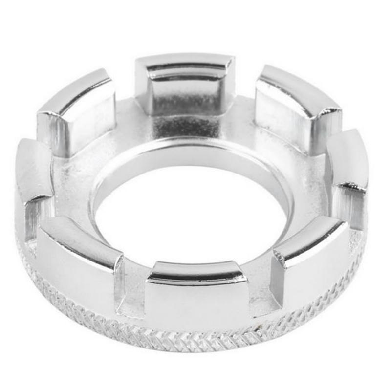 Stainless Steel Bicycle Bike 8 Way Wheel Rim Wrench Spanner Wrench Spanner Repair Tool Bicycle Accessory Low: Default Title