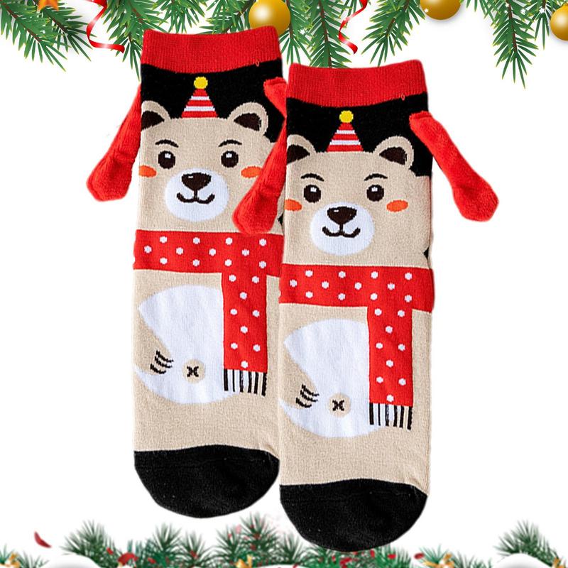 Socken mit Händen, verrückte Socken, 1 Paar Weihnachts-Magnetsocken, lustige Requisiten, Karikatur, lustige Socken für Männer, Frauen, Erwachsene