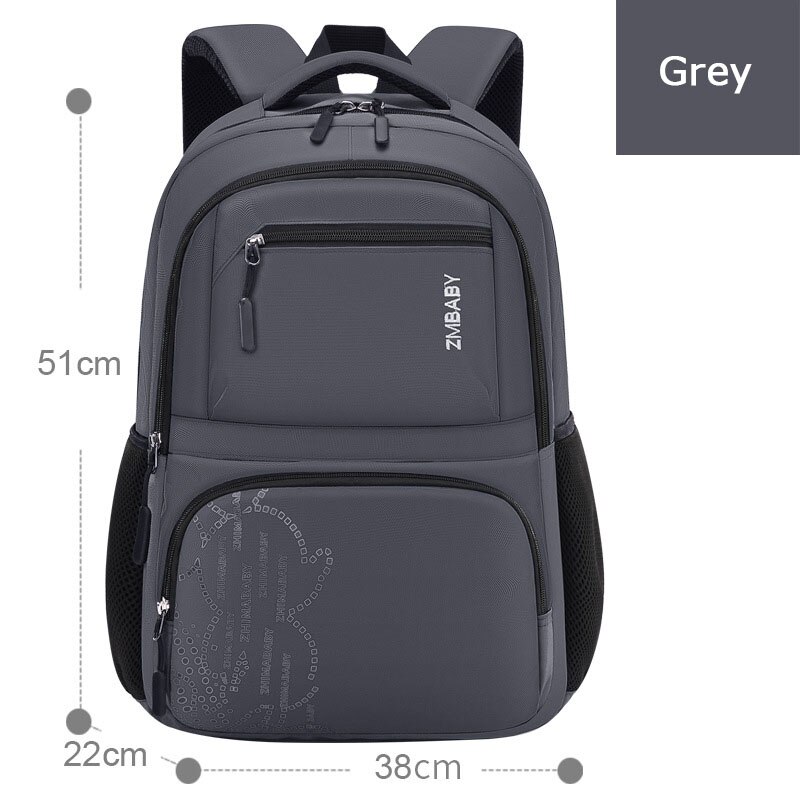 Sac à dos d&#39;école imperméable pour enfants, sac d&#39;école minimaliste pour garçons: GRAY