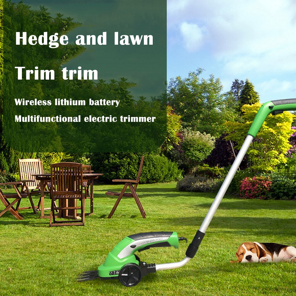 Small Rechargeable Lawn Mower Electric Portable Lawn Mower Household Flower Trimming Lawn Mower Multi-function Hedge Trimmer