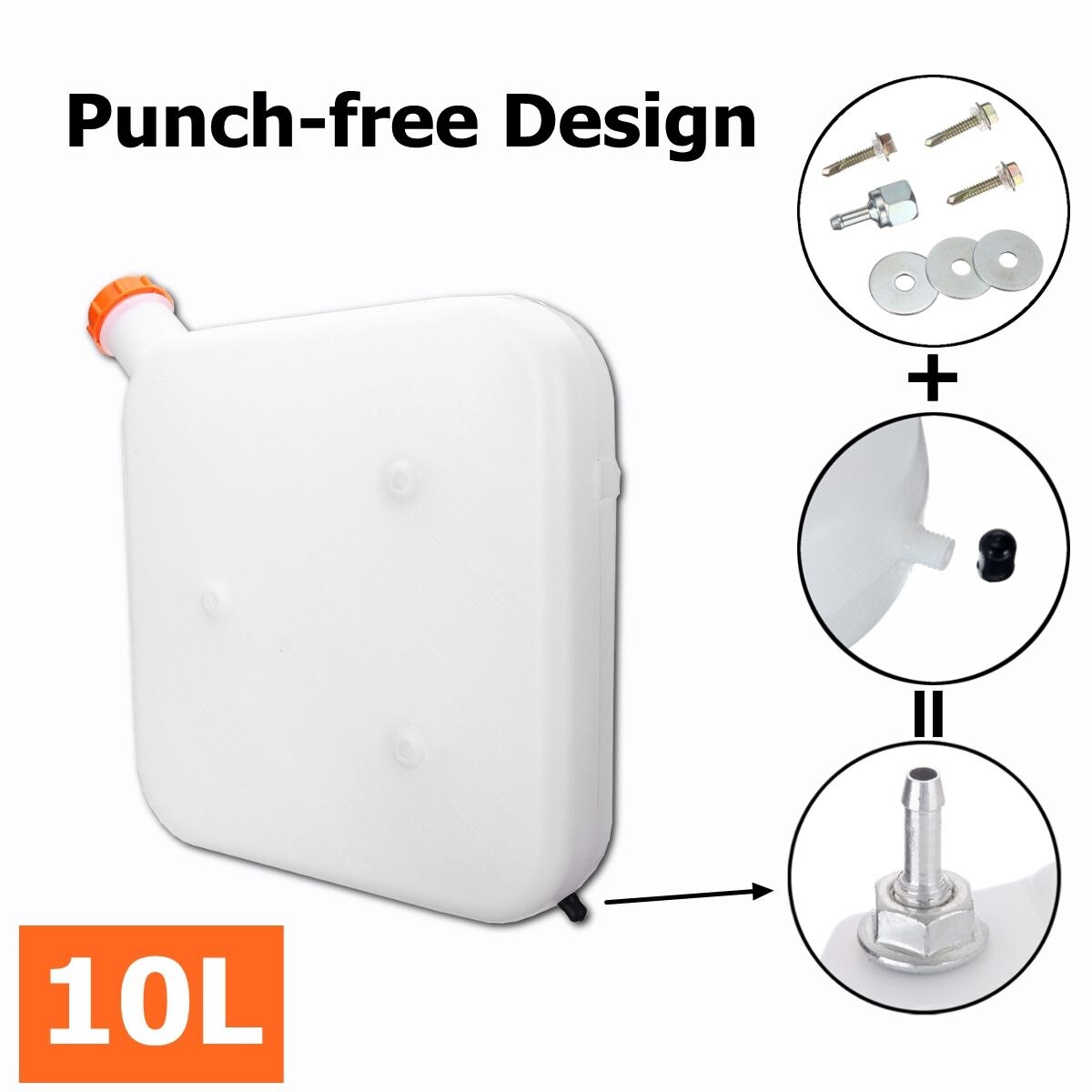 40x40x8cm 10L Plastic Fuel Water Tank Storage Canister Water Tank For Car Truck Air Heater Parking Heater Accessories