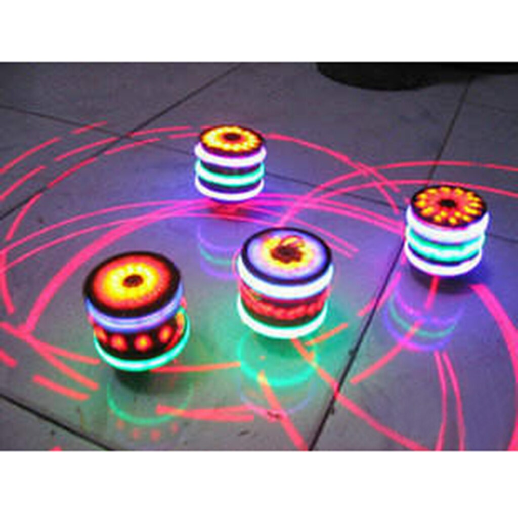 Nyhed spinning toppe - musik gyro peg top spinning top sjovt legetøj til børn klassisk gyroskop flash led lys børn