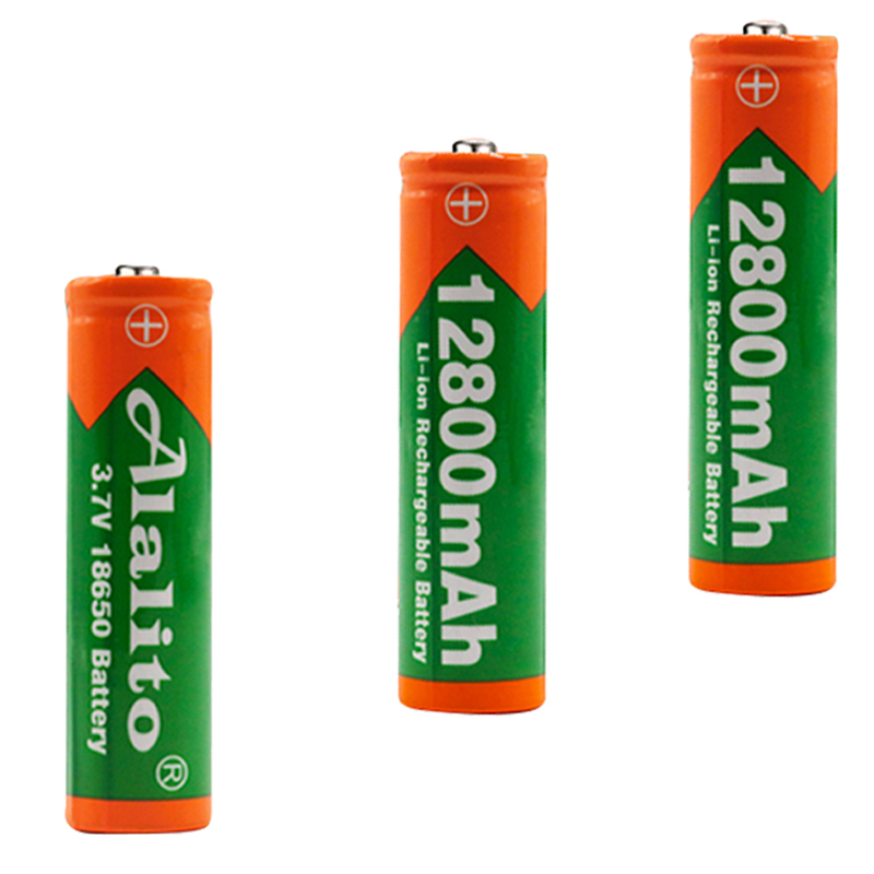 Original 3.7V 18650 Battery 12800mah lithium batteria rechargeable lithium battery for flashlight Torch AccumulatorCell