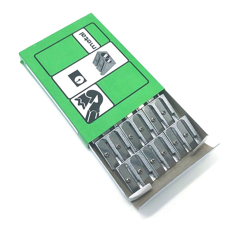 Afiladores de lápiz de Metal, nuevos y confiables, afilador de escritura de dibujo de doble orificio