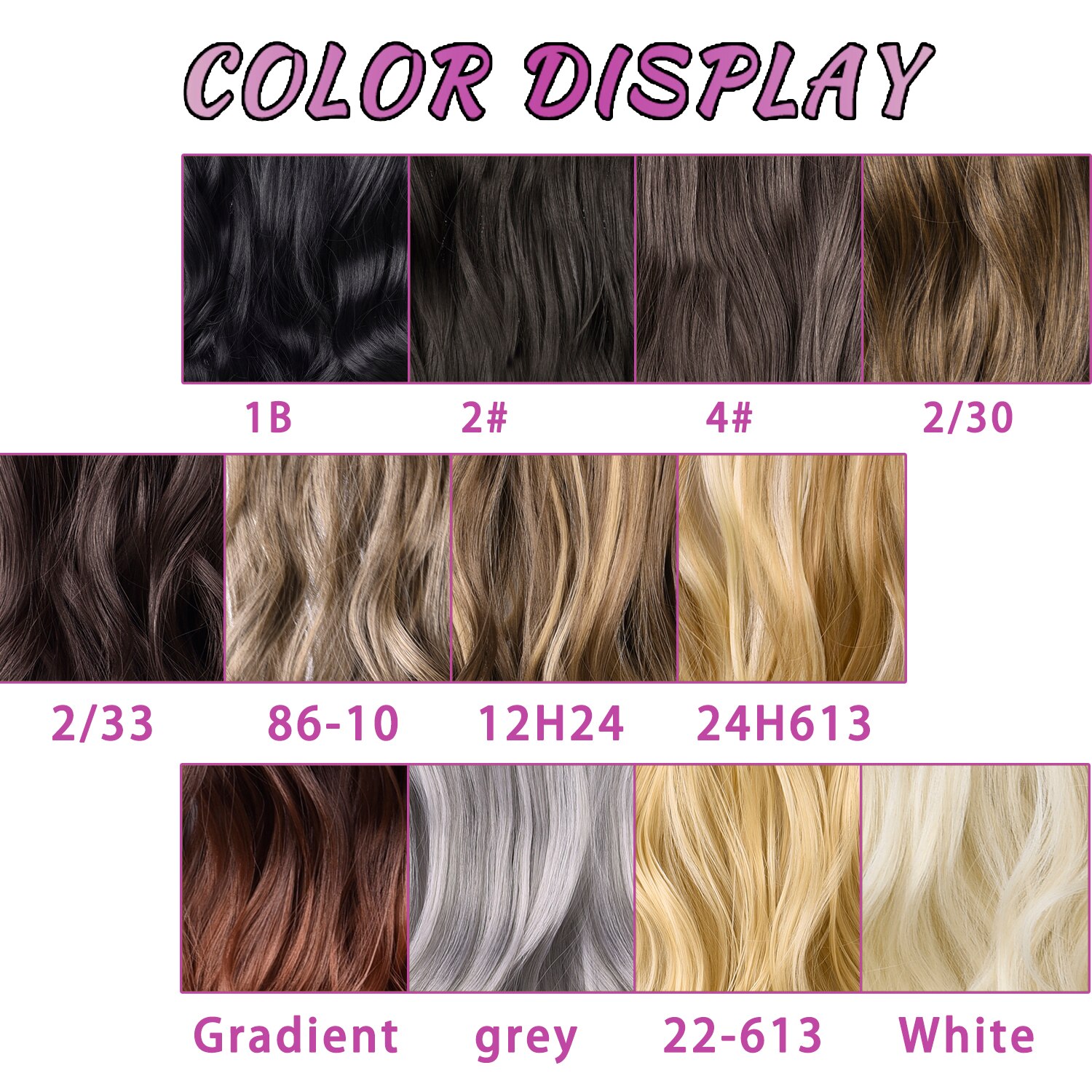 Silike – Extensions de cheveux synthétiques 16 pouces, postiche Halo Invisible, ligne de poisson, 6 Clips, longue ondulée, résistante à la chaleur, 3 postiches pour femmes