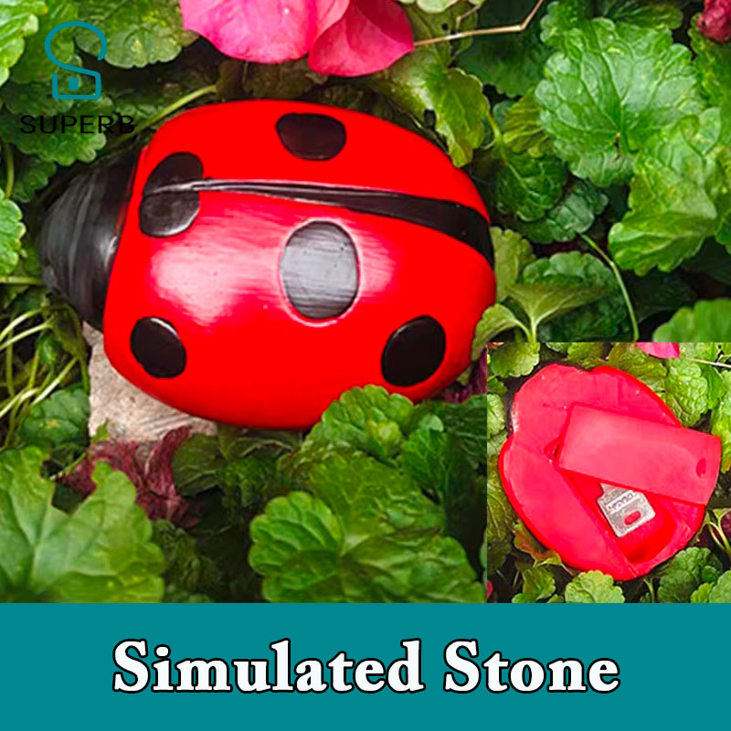 Superb escape room props simulated stone snail frog to hide object Key Box Outdoor Garden Secret Key Hidden Storage Box jxkj1987: black