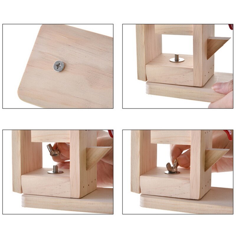 Bois maroquinerie couture à la main en cuir artisanat laçage couture bricolage Table outil de bureau Portable pince à cheval 1pc