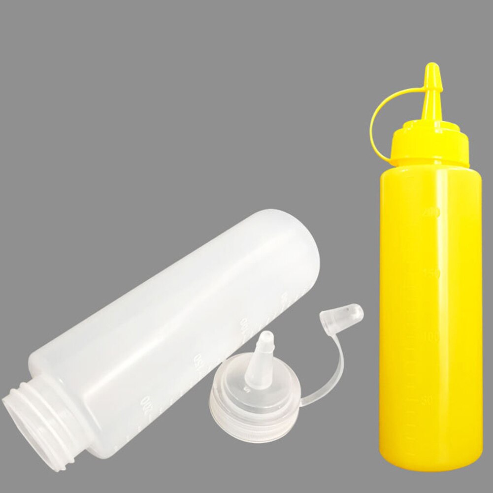 12x klemme Flaske 200ml - Plast - Eddik ketchup dispenser - Kjøkkenredskap