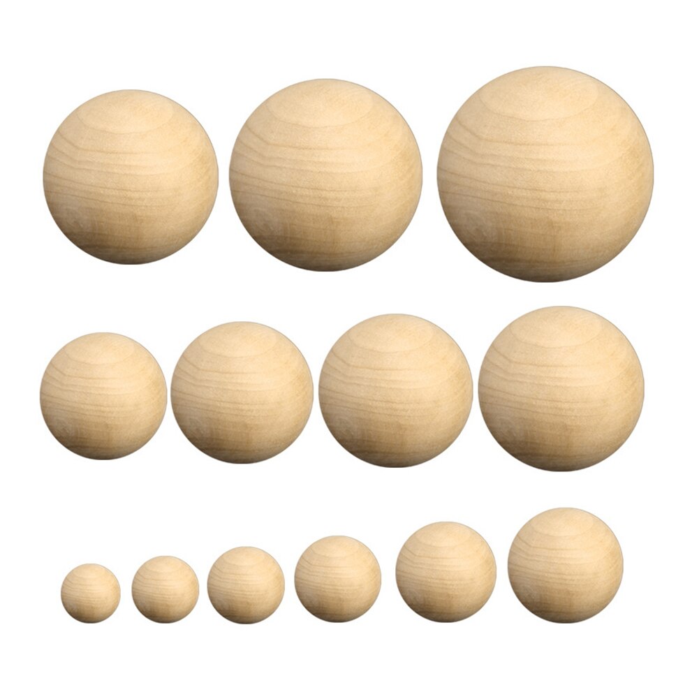 Solid Wooden Round Ball Manual DIY Accessories Wooden Colorful Big Painted Ball Decoration