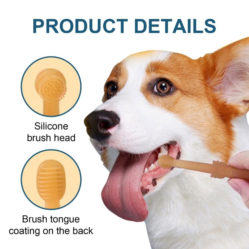 367A Hondentandenborstel 360 graden kop voor hondentanden Kleine middelgrote grote hondenrassen Katten