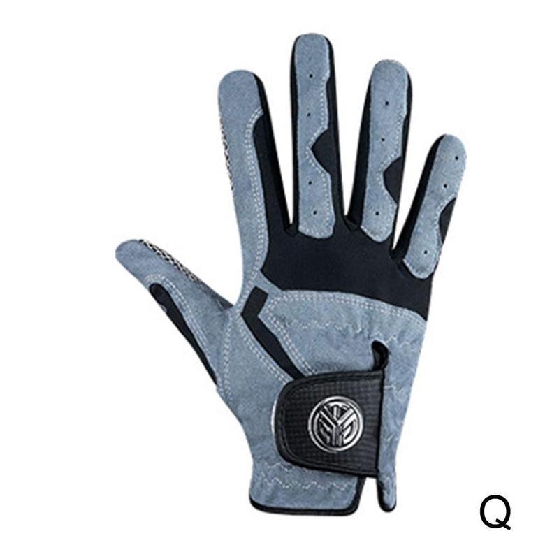 1Pcs Golf Handschoen Men's Links Rechterhand Super Zacht Ademend Fiber Antislip Korrels Slijtvast Handschoen golf Accessoires: q