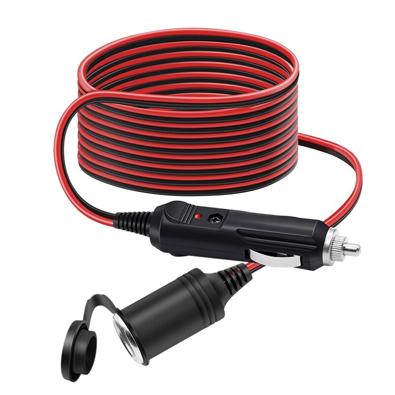 12v / 24v auto verlengkabel voor sigarettenaansteker stofdicht waterdicht auto accu terminal krokodillenklem socket adapter (